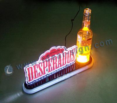 China Personalize a prateleira iluminada diodo emissor de luz acrílica da garrafa do licor para indicar o tipo ou promover o produto à venda