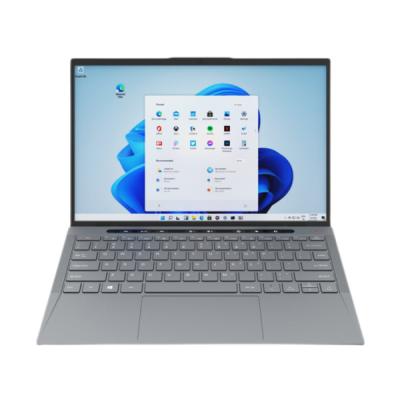 China 14 inch Portable Laptop Computer TigerLakeU 1115G4 128GB SSD Windows 10 Metallic Grey for sale