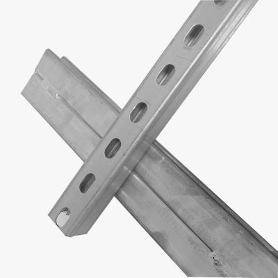 China 62mm×41mm C Strut Channel Steel Slotted Unistrut Eletronic Structure Buildings for sale