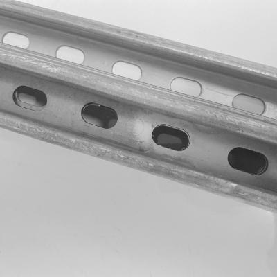 China Pre-Galvanized Unistrut C Channel Steel Cold Formed Slotted Photovoltaic Bracket for sale