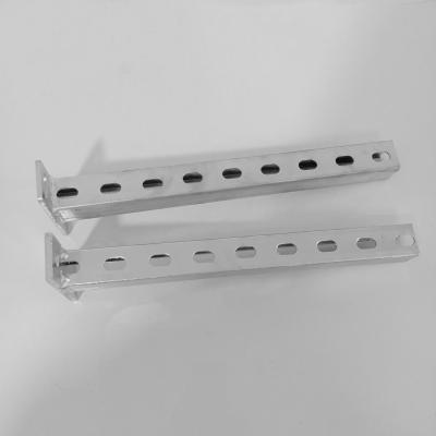 China ASME ASTM Pregalvanized Unistrut Steel Plate Brackets 0.1mm Strut Cantilever Bracket for sale