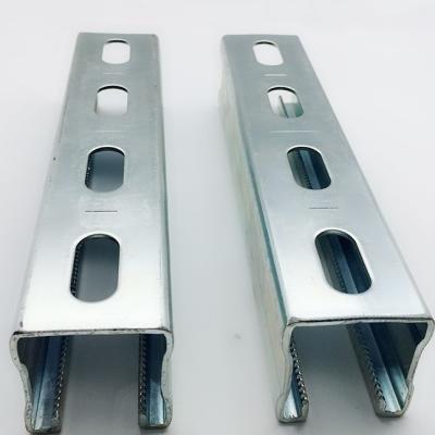 China SS HDG Perforated Metal Strut Channel Slotted Steel 41mm Support Channel Cable Trays for sale
