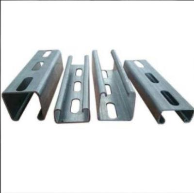 China Customized Metal Strut Channel Galvanized Steel Half Slotted Strut Q235 Unistrut for sale