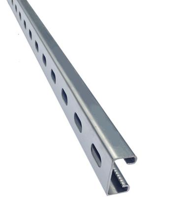 China Slotted Silver C Shaped Steel Channel Pre - Galvanized Easy Installation for sale