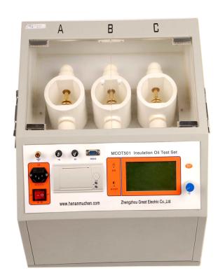 China 100KV Oil Dielectric Strength Tester , 80%RH Dielectric Strength Test Equipment for sale