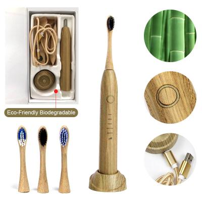 中国 2021 New toothbrush electric bamboo eco friendly electric toothbrush bamboo electric toothbrush eco 販売のため