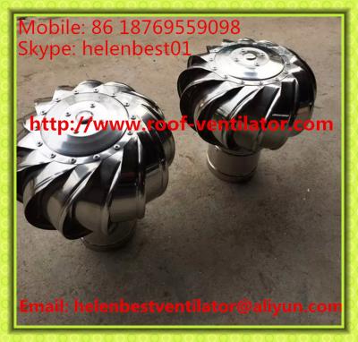 China 100mm wind driven turbine ventilator fan for ventilation tube stainless steel SS304 for sale