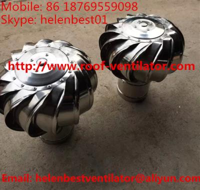 China 100mm no need power turbine ventilator fan for ventilation pipe stainless steel SS304 for sale