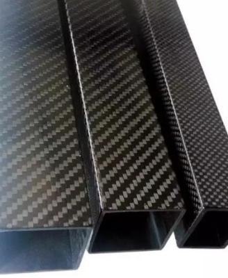 China Tubo cuadrado rectangular personalizado de fibra de carbono 3k resistente a la abrasión en venta