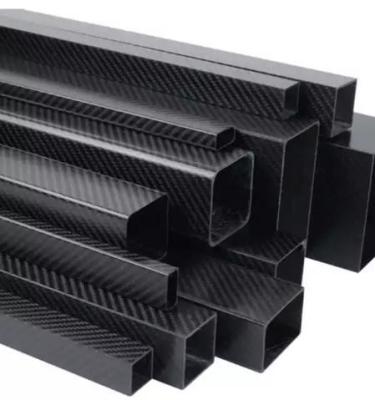 Chine tube rectangulaire en fibre de carbone mat sergé 3K tube carré en fibre de carbone 600 * 600MM à vendre