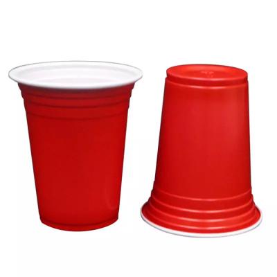 中国 12のOz 360 Ml PSの使い捨て可能な単独のプラスチック コップの飲料のコップの赤い単独のコップの熱い飲み物 販売のため