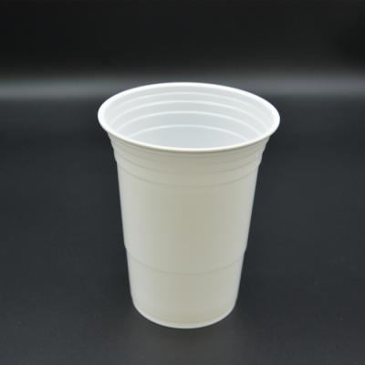 China 473 Ml 16 Oz PP Disposable Drinking Cups 120mm White Plastic Coffee Cup for sale
