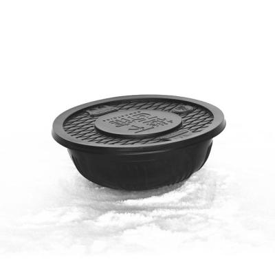 China 183 Mm Disposable Plastic Containers With Lids PP Disposable Fast Food Container for sale