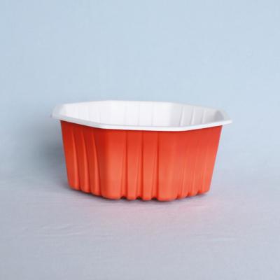 China 170 X 136 X 70 MM Disposable Plastic Container Octagonal Take Away Plastic Container for sale