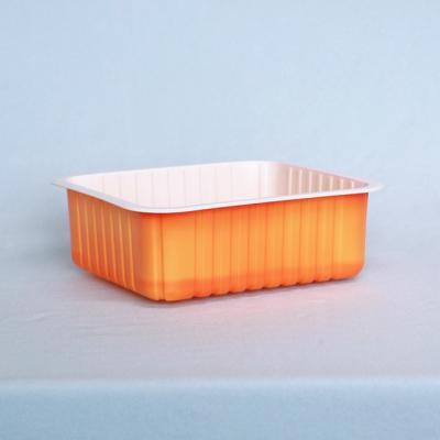 Chine paquet jetable de nourriture de conteneurs en plastique de 150Mm de récipient de rectangle jetable de boîte à vendre