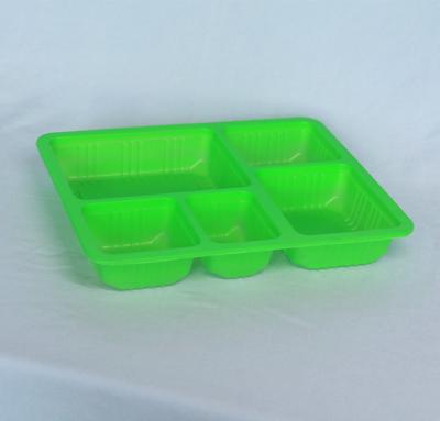 China 270MM Disposable Bento Box 5 Compartment Lunch Box Disposable PP for sale