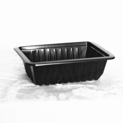 China 185 X 135 X 55MM Disposable Clear Food Tray Plastic Clear Plastic Rectangular Tray for sale
