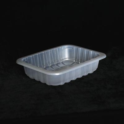 China PP Disposable Plastic Tray Rectangular Food Packaging Container 225 X 170 X 50 MM for sale