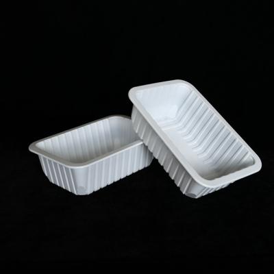 China 260 X 170 X 80mm Disposable Food Blister Tray Microwaveable Frozen Food Tray Packaging for sale