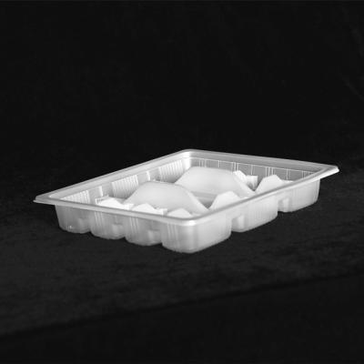 China 210 X 190 X 30MM Plastic Divided Food Trays Rectangle Disposable Divided Food Trays for sale