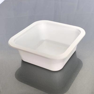 China 120 X 120 X 40MM Disposable Rectangle Tray Plastic PP White Vegetable Tray Plastic for sale