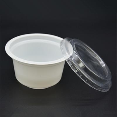 China PP 230ml Disposable Yogurt Cups With Lids Plastic Frozen Yogurt Cups for sale