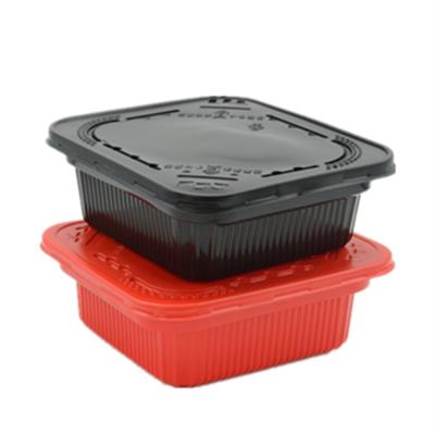 China 183x163x63mm Lunch Packing Box Disposable Square Clear Take Out Containers for sale