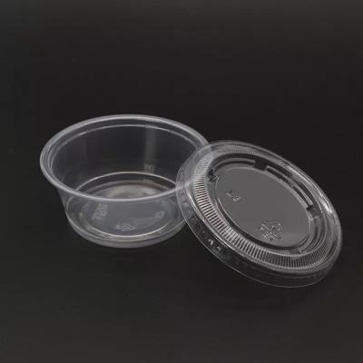 China 3.25 Oz PP Disposable Condiment Cups SGS Plastic Sauce Cup With Lid for sale