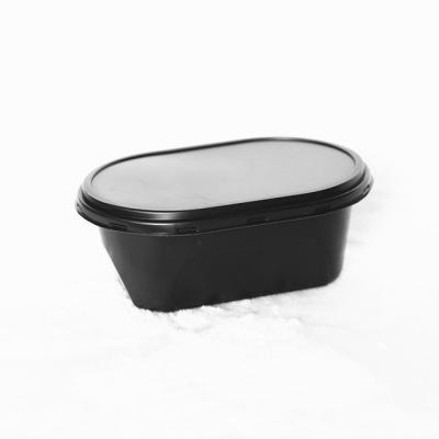 China 180 X 120 X 65mm Disposable Food Packaging Containers Black Disposable Packing Boxes for sale