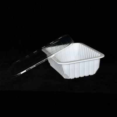中国 ふたが付いている260MMの長方形の使い捨て可能なプラスチック食品容器のテークアウトの食品容器 販売のため