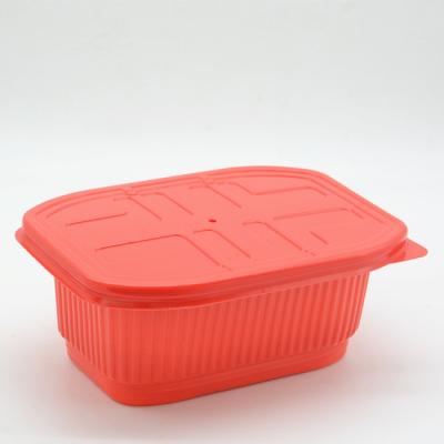China 198 X133 X 80 Mm Disposable Plastic Container With Lids Plastic Take Out Containers for sale