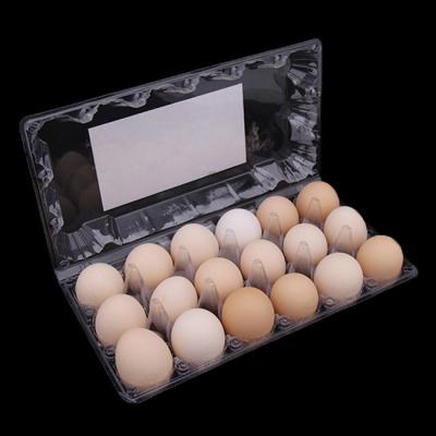 China 3X6 Disposable Plastic Egg Tray 18 Holes Plastic Egg Packing Container for sale