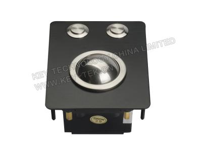 China Mini Industrial Black Metal Trackball Pointing Device with Mouse Buttons at Top Panel Mount for sale