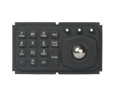 China Mini 15 key panel mount keyboard with trackball for medical , diagnostic equipment for sale