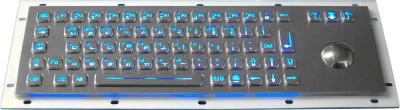 China Industrial Vandal Resistant Usb Backlit Keyboard With Trackball Mouse for sale