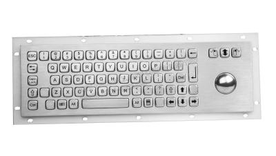China Ruggedized Waterproof Panel Mount Keyboard With Trackball , 38mm Optical for sale