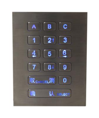 China Top Panel Mounting Door Access Keypad With 0.45mm Short Stroke for sale
