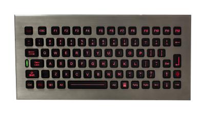 China Desktop Waterproof Industrial Computer Keyboard Red Baklit Colour 82 Keys for sale
