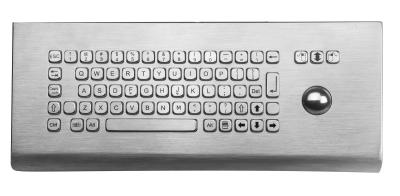 中国 IP65耐圧防爆38mmのトラックボール ステンレス製のキオスクのキーボードの壁に取り付けられたデスクトップのキーボード 販売のため