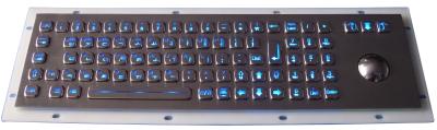 China Explosion Proof Metal Backlit USB Keyboard With Optical Trackball for sale