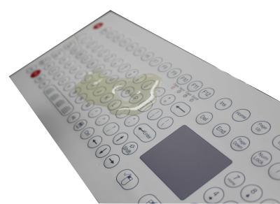 China Teclado de membrana industrial chave do computador 108 com o teclado de prova do óleo do touchpad à venda