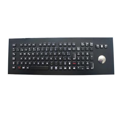 China Panel Mount Koisk Mechanical Keyboard Waterproofs With 38mm Trackball FN Keys for sale