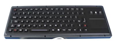 China Black dustproof industrial backlit illuminated keyboard with touchpad RoHS CE for sale