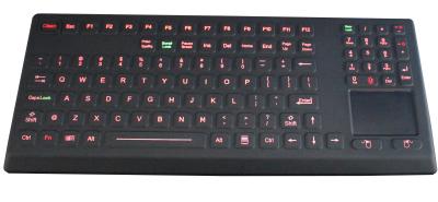 China Teclado impermeável Backlighted industrial do silicone com o teclado chave do exército do Touchpad 108 à venda