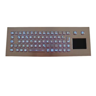 China Ip67 Wired Illuminated Steel Keyboard Vandal Proof Waterproof Touchpad Industrial for sale