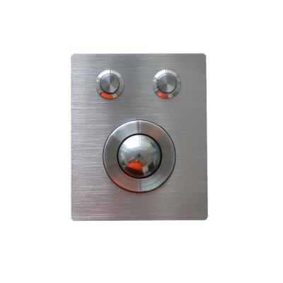 中国 25.0mmのステンレス鋼の2つの金属ボタンを持つ光学トラックボール マウス 販売のため