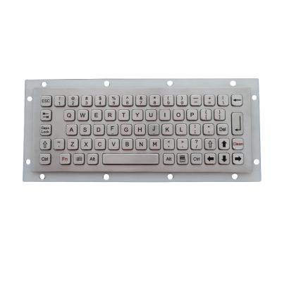 China 68 keys compact format IP67 stainless steel Panel Mount waterproof keyboard for sale