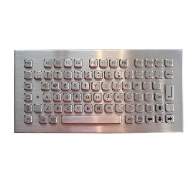 China IP65 Anti Vandal Rugged Stainless Steel Keyboard Desktop With Long Stroke Key Travel for sale