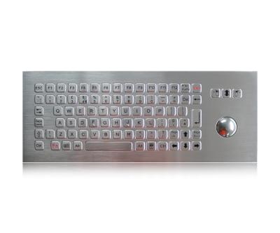 China 86 Key Keyboard Rugged Metal Kiosk Keyboard With Track Ball Separate FN Keys for sale