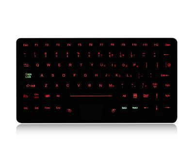 China IP65 Silicone Industrial backlit Keyboard With Sealed Touchpad For Computer for sale